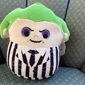 Squishmallow Special Edition Beetlejuice Plush Green and Black Striped Toy!